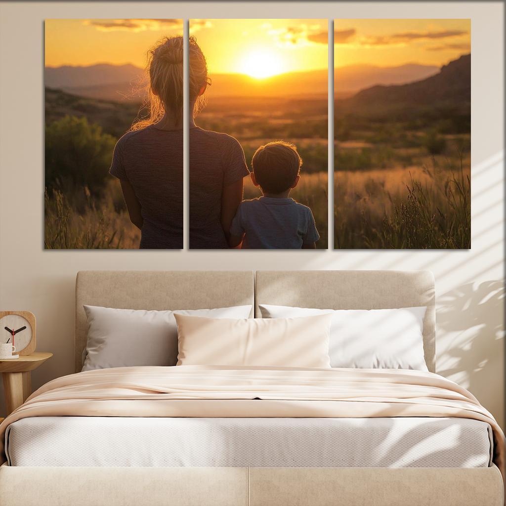 Her Silent Strength A Mothers Resilience Canvas Paintings Frame