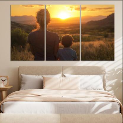 Her Silent Strength A Mothers Resilience Canvas Paintings Frame