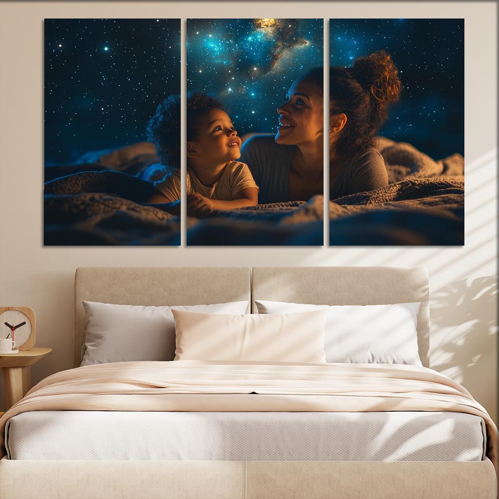 Stars In Her Eyes A Mothers Dreams For Her Children Canvas Paintings Frame