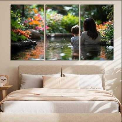 Reflections Of Love The Mirror Of Motherhood Custom Paintings Frame
