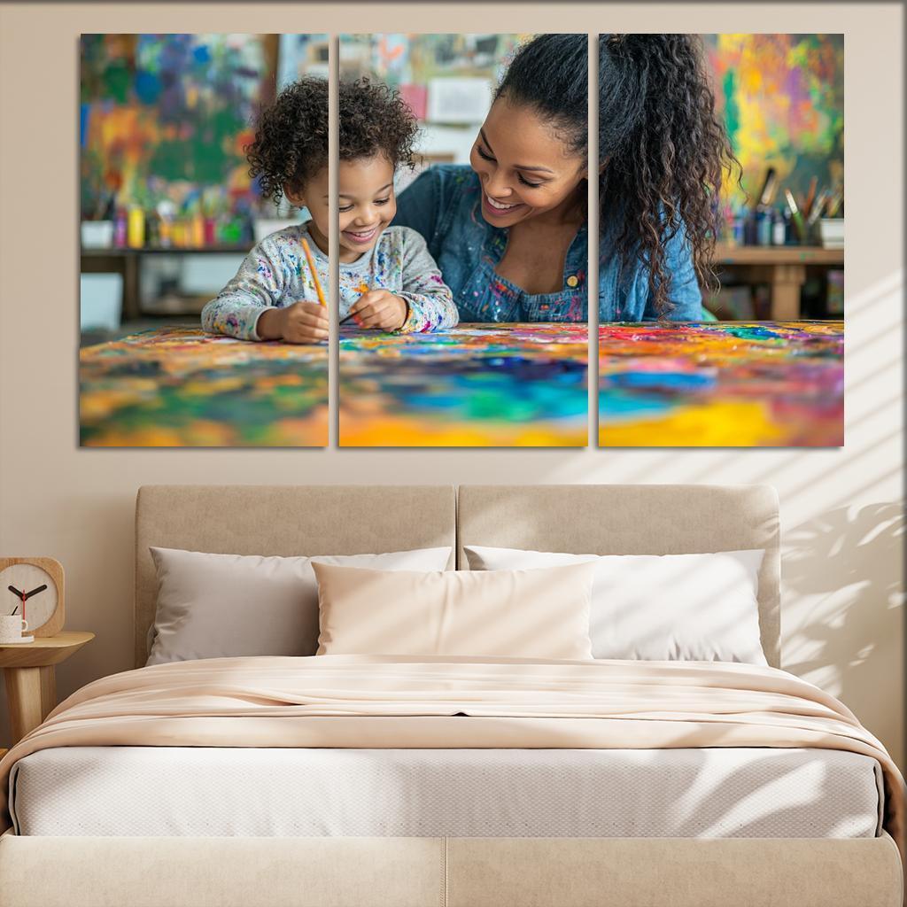 A Canvas Of Love A Mothers Artistic Spirit Canvas Paintings Frame