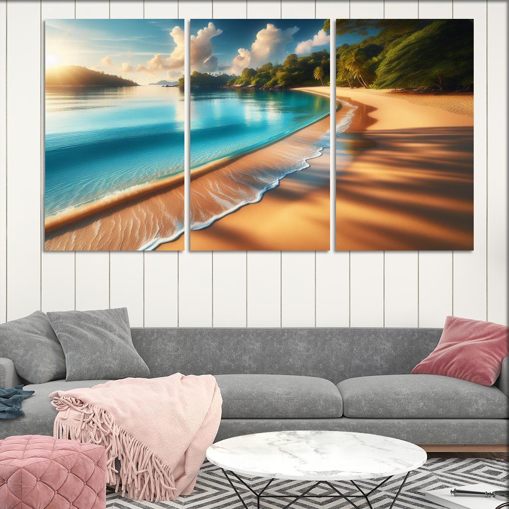 Coastal Serenity Beach Premium Artwork Frames