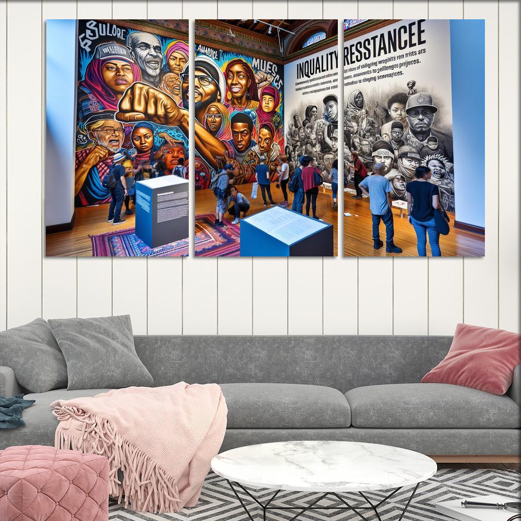 Echoes Of Inequality Art On Social Justice Framed Paintings