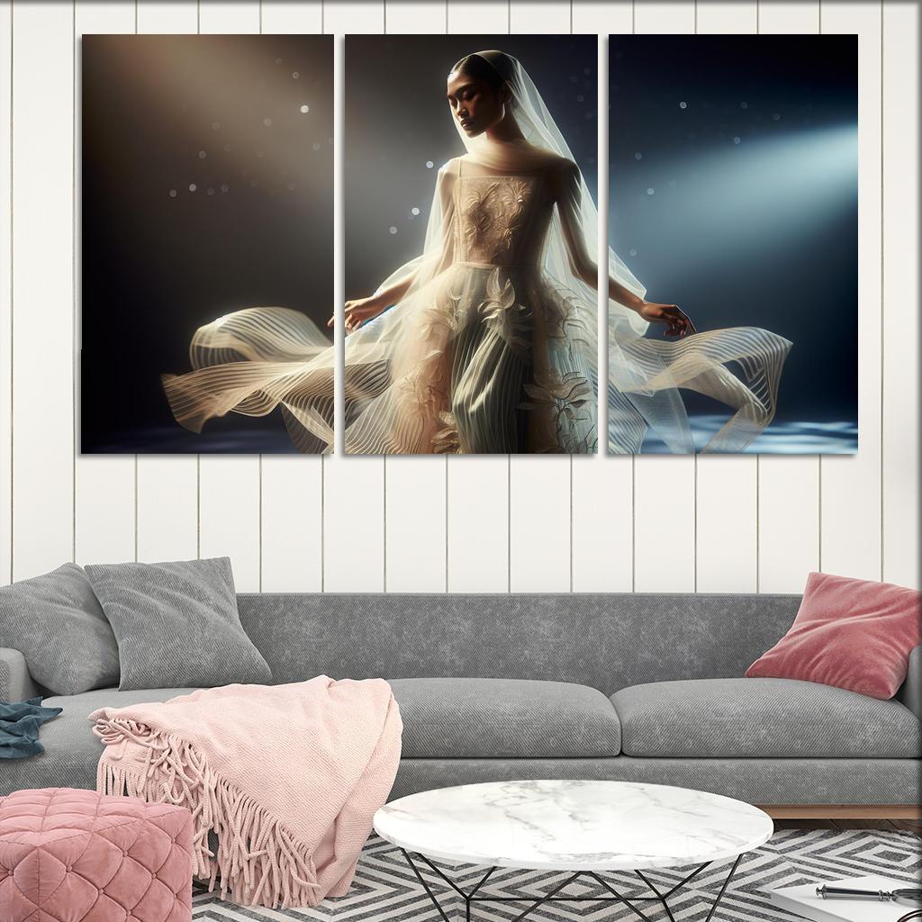 Translucent Layers Sheer Fashion Trends Multi-panel Paintings