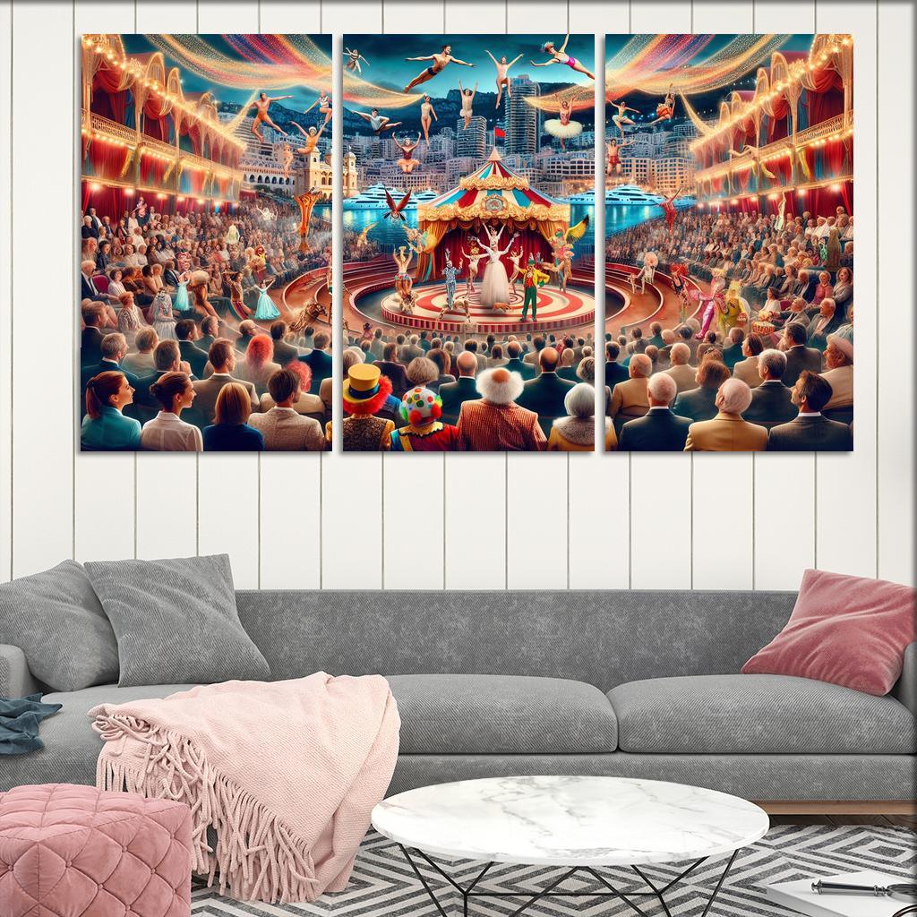 International Circus Festival - Monaco Framed Paintings