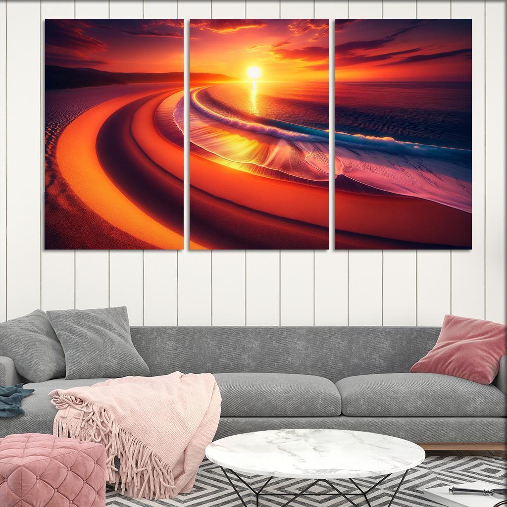 Crescent Moon Beach Premium Artwork Frames