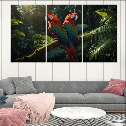 The Colorful Amazonian Macaw Jewel Of The Rainforest Canvas Paintings Frame