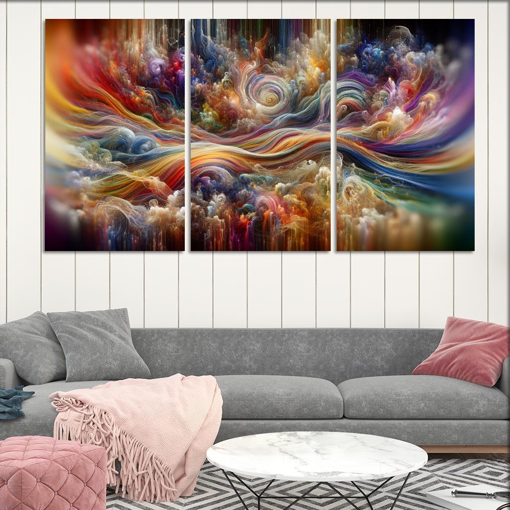 Timeless Threads of Memory 3 Piece HD Canvas Wall Art-Original Frame