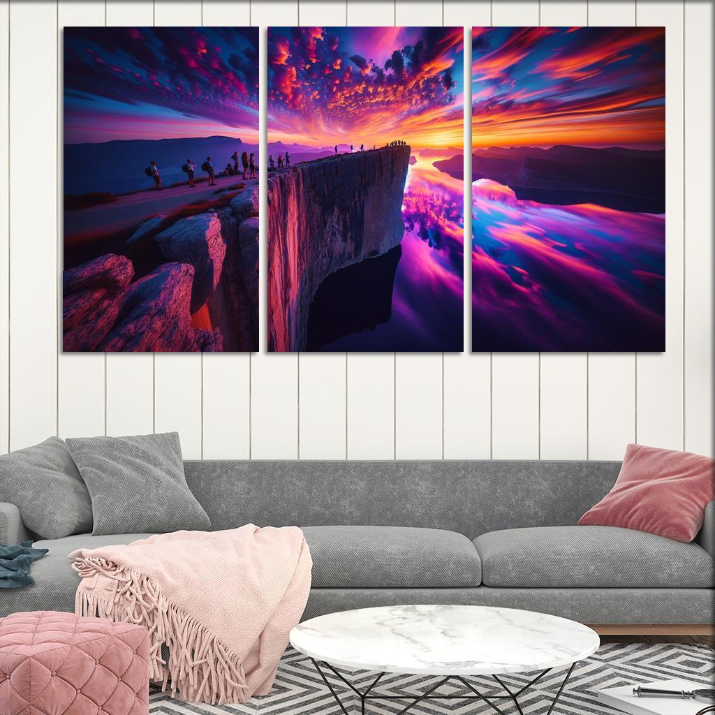 Sunset Ridge Cliffside Viewpoint Art Trends