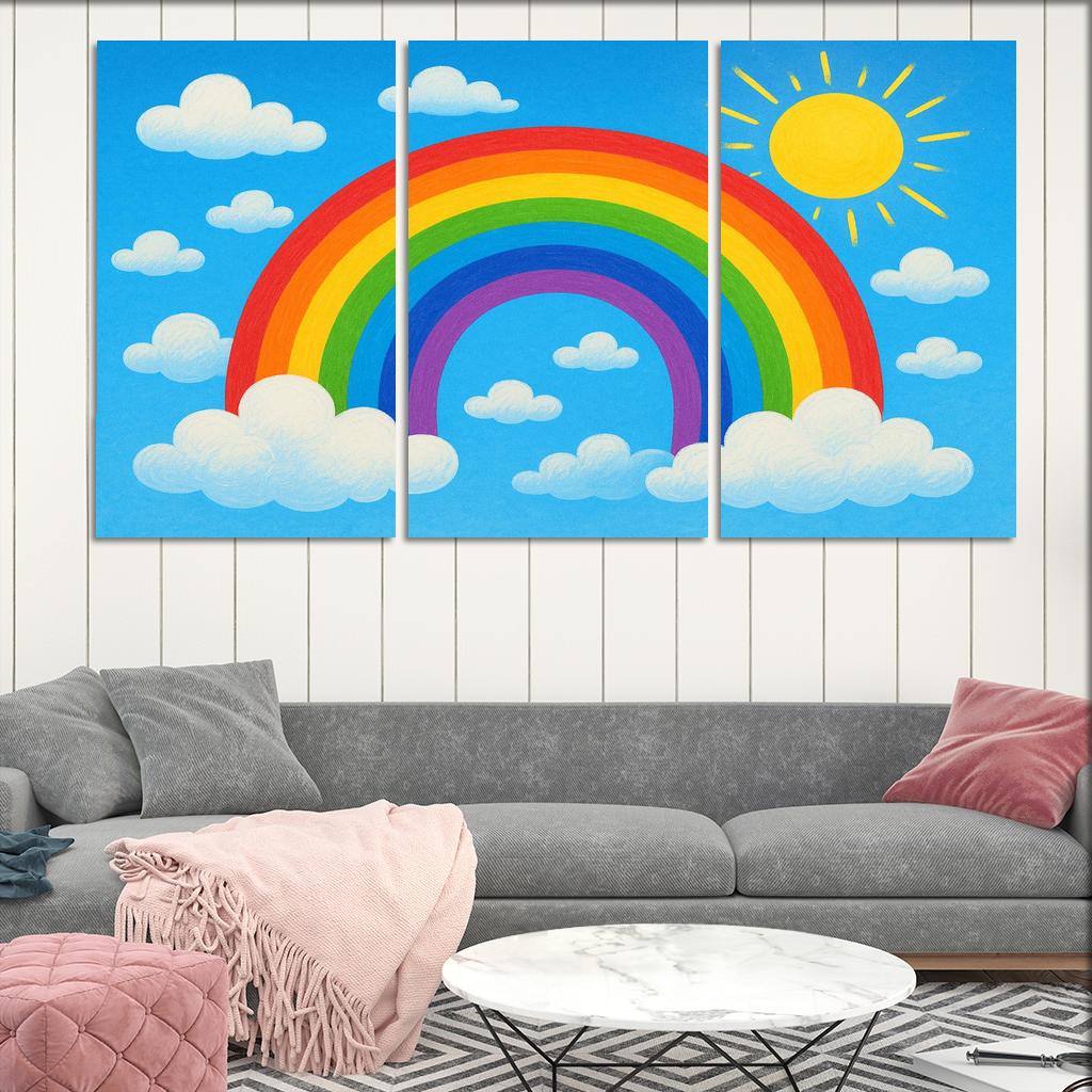 Radiant Rainbow Sky Premium Artwork Frames