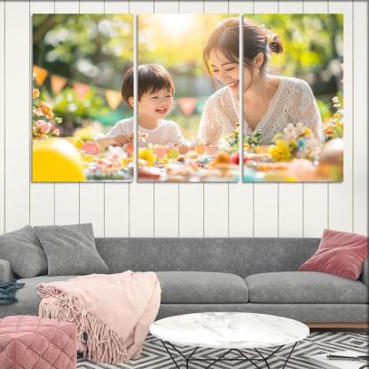 Moments Of Joy Celebrating Togetherness Custom Paintings Frame