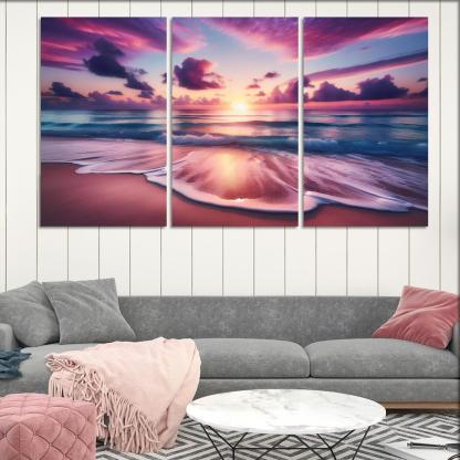 Sunrise Vista Coastal Meditation Spot Oil Paintings Frame