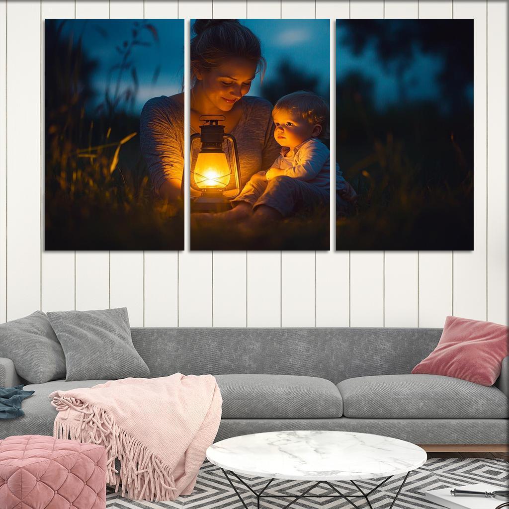 A Light In The Dark A Mothers Guiding Presence Canvas Paintings Frame