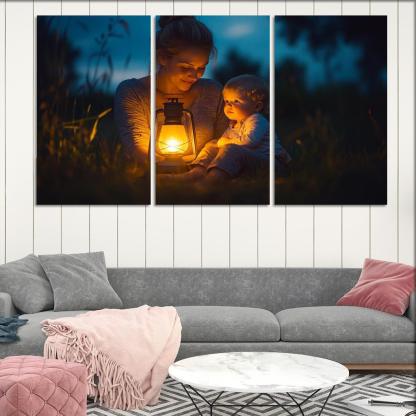 A Light In The Dark A Mothers Guiding Presence Canvas Paintings Frame