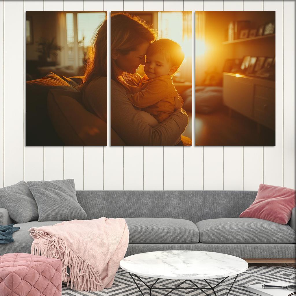 The Strength Of Her Embrace A Safe Haven Custom Paintings Frame