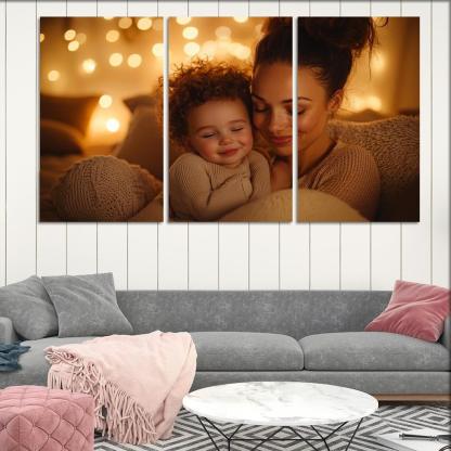 The Comfort Of Her Love A Mothers Embrace Canvas Paintings Frame