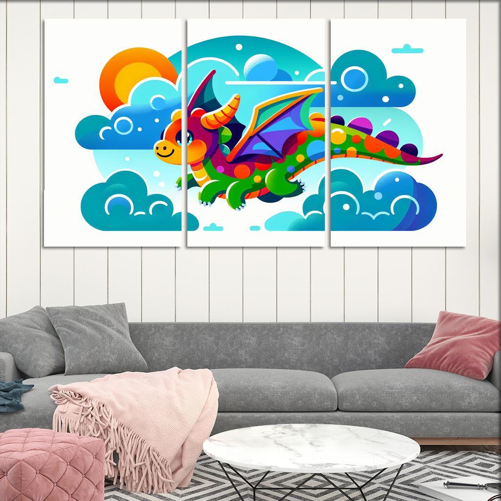 Dreamy Dragon - Adventure Decor Abstract Paintings Frame