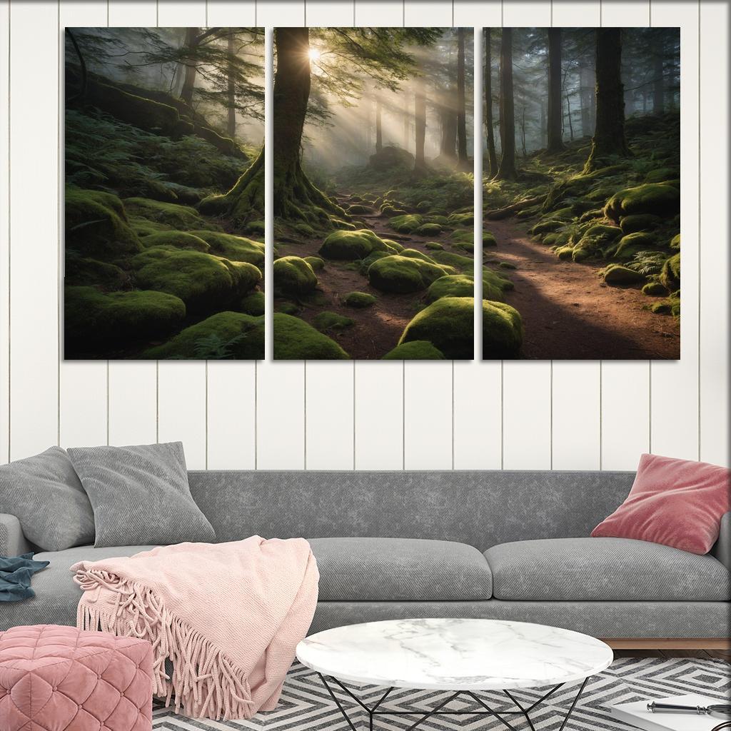 Ethereal Glow Of Misty Forest Trails Art Trends