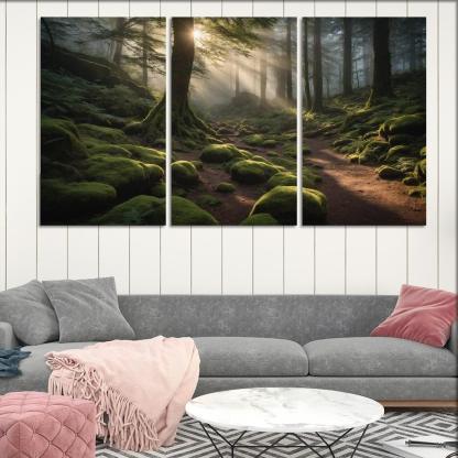 Ethereal Glow Of Misty Forest Trails Art Trends
