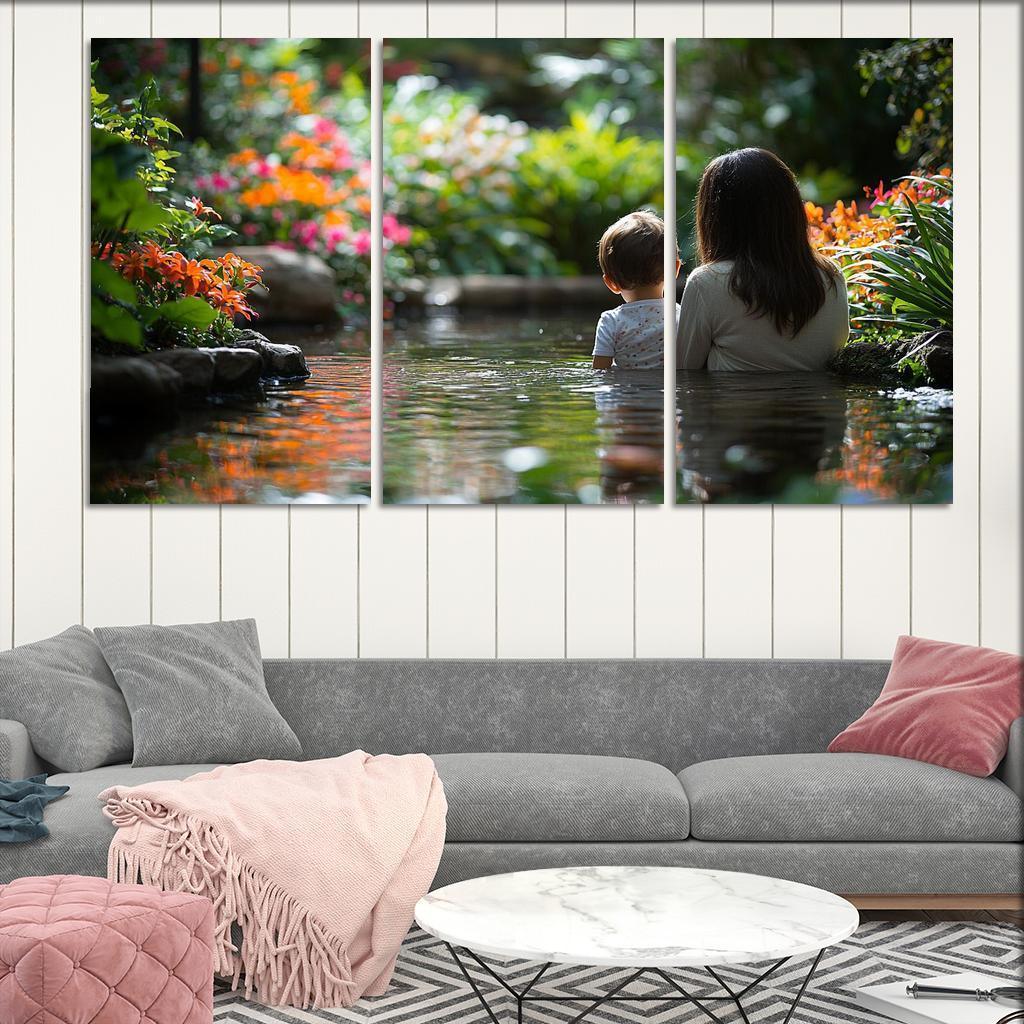 Reflections Of Love The Mirror Of Motherhood Custom Paintings Frame