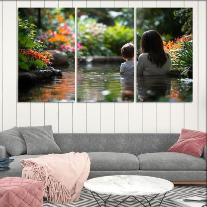 Reflections Of Love The Mirror Of Motherhood Custom Paintings Frame