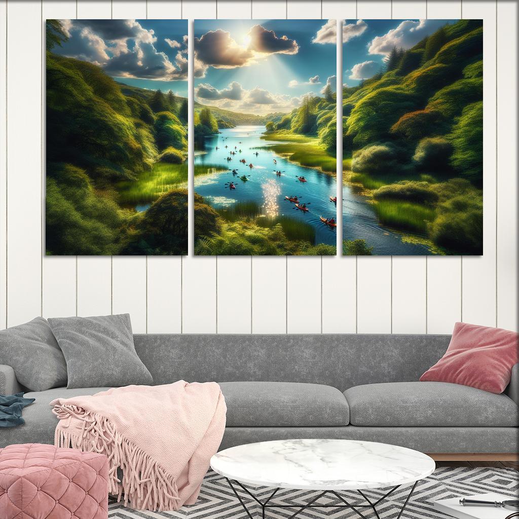 Crystal Waters Ideal For Kayaking Adventures Abstract Paintings Frame