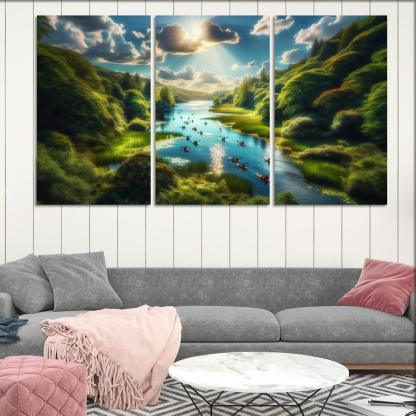 Crystal Waters Ideal For Kayaking Adventures Abstract Paintings Frame