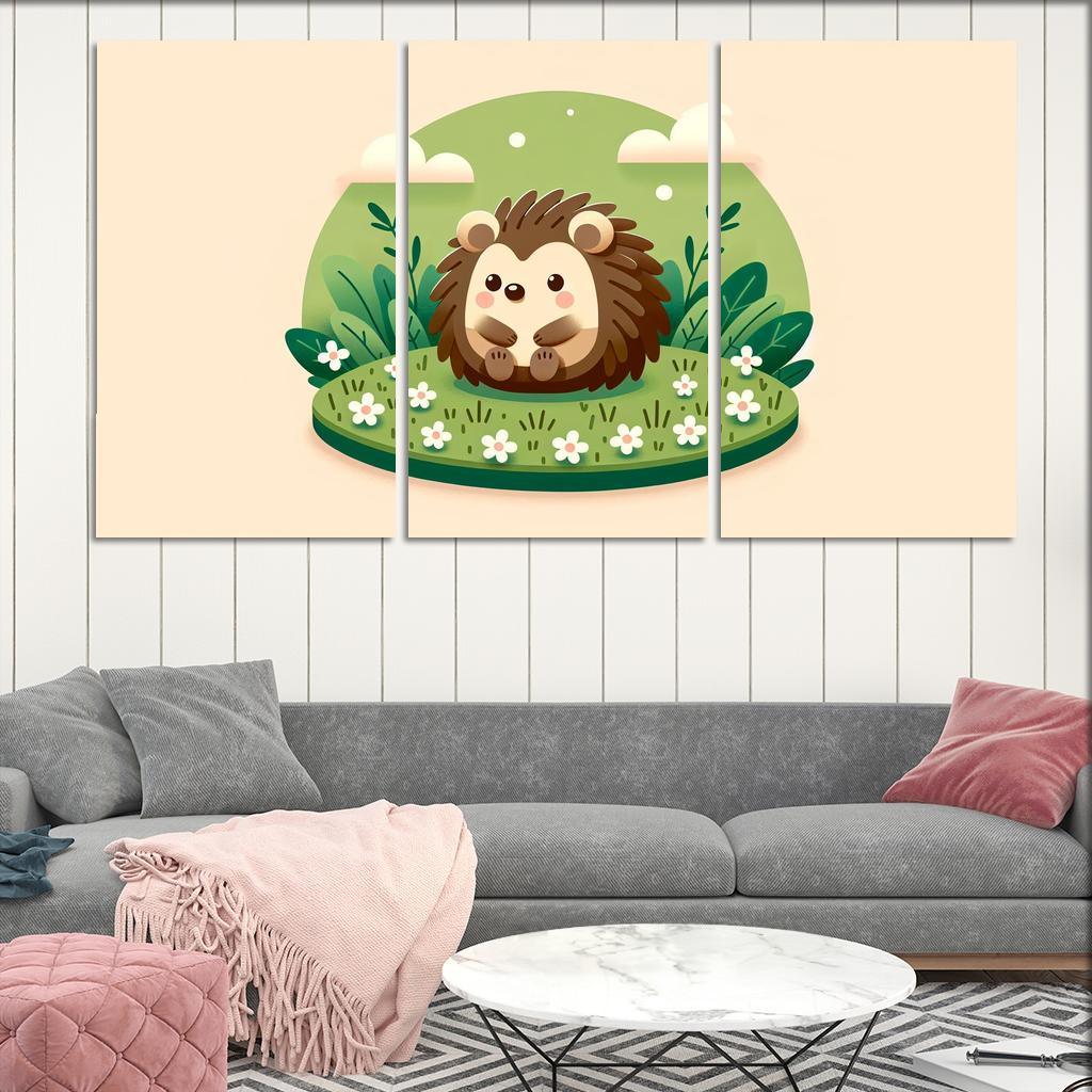 Friendly Hedgehog Modern Paintings Frame