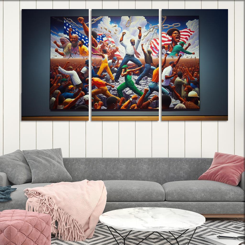 Walls Of Justice The Fight Against Racial Inequality Multi-panel Paintings