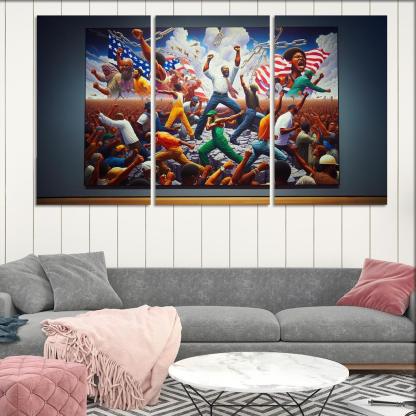 Walls Of Justice The Fight Against Racial Inequality Multi-panel Paintings