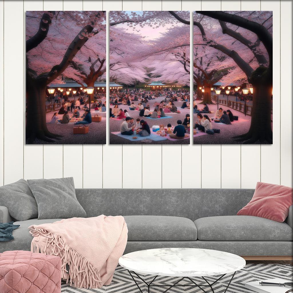 Cherry Blossom Festival - Japan Modern Paintings Frame