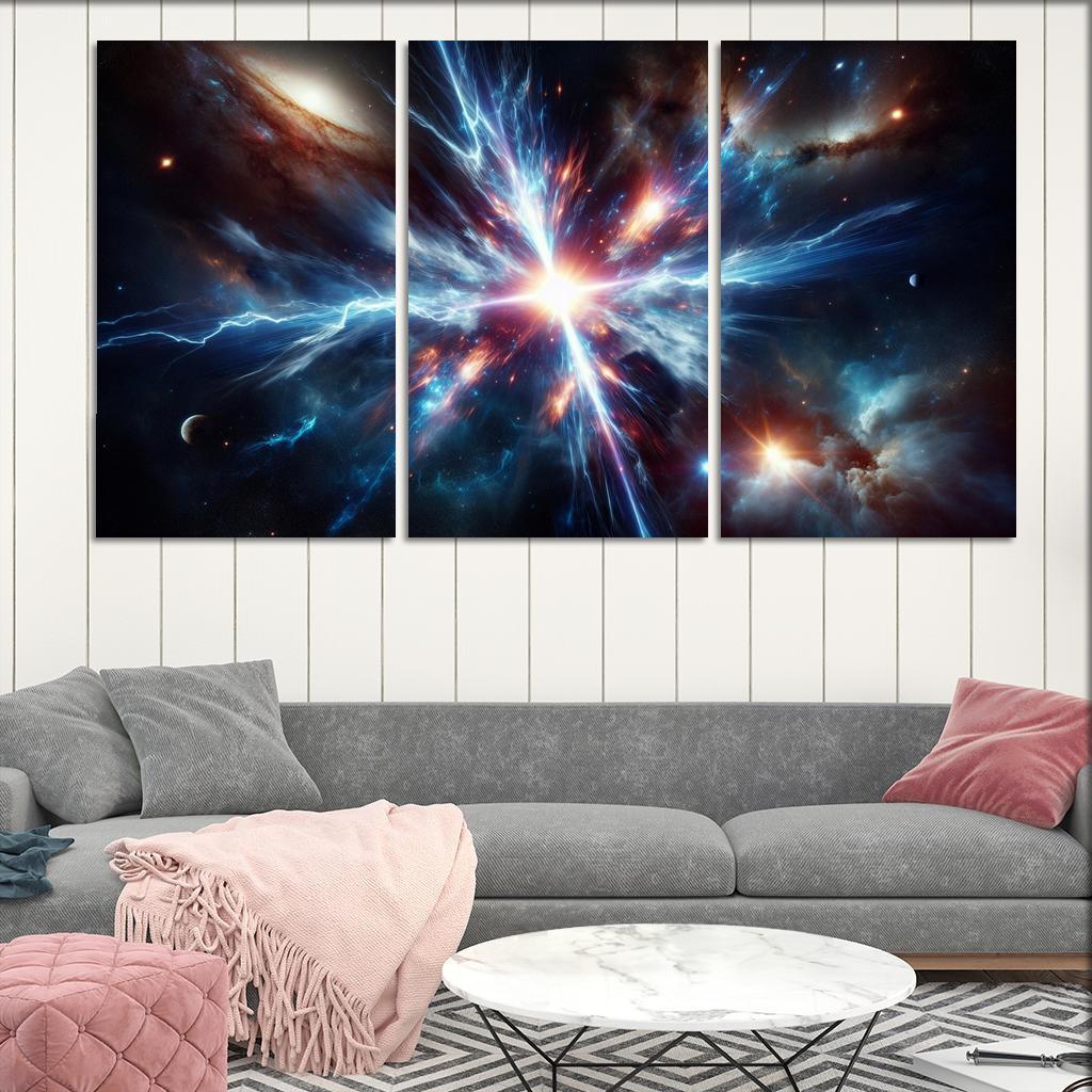 The Enigmatic Nature Of Gamma-ray Bursts Abstract Paintings Frame