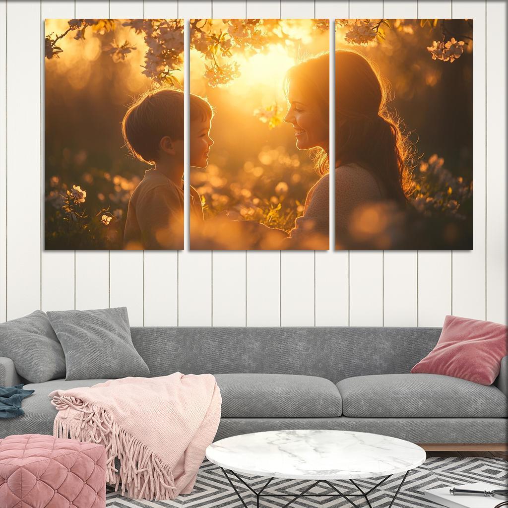 Heartstrings Of Connection A Mothers Unyielding Support Canvas Paintings Frame