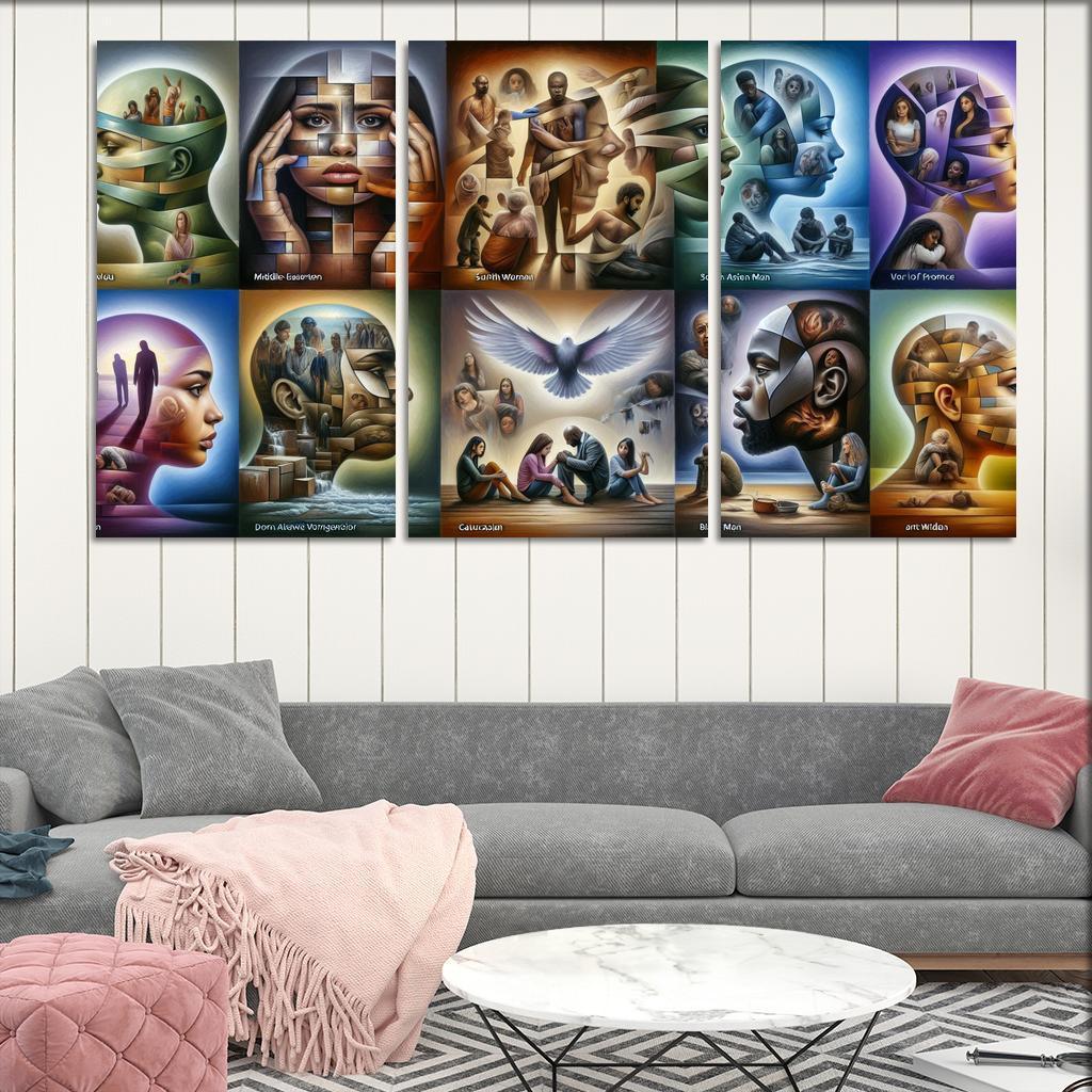 Voices Of Silence Domestic Violence Awareness Multi-panel Paintings