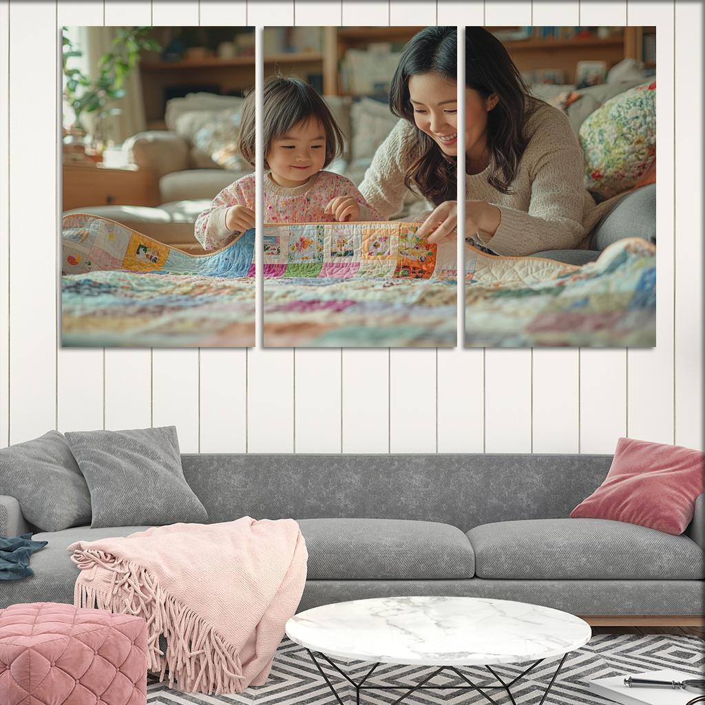 The Quilt Of Life Stitched With A Mother's Care One-piece Frames