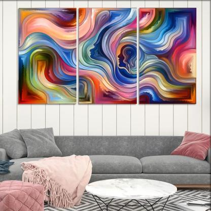 Chronicles of Emotion 3 Piece HD Canvas Wall Art-Original Frame