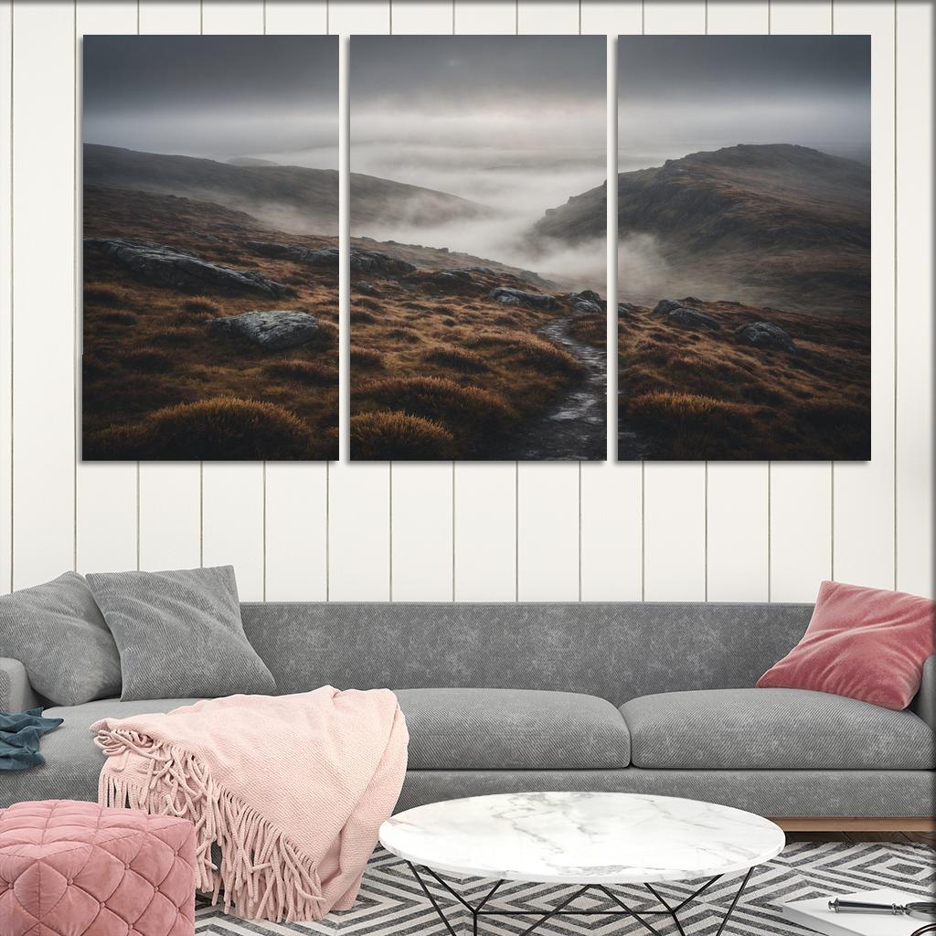 The Mystic Allure Of Foggy Moorlands Oil Paintings Frame