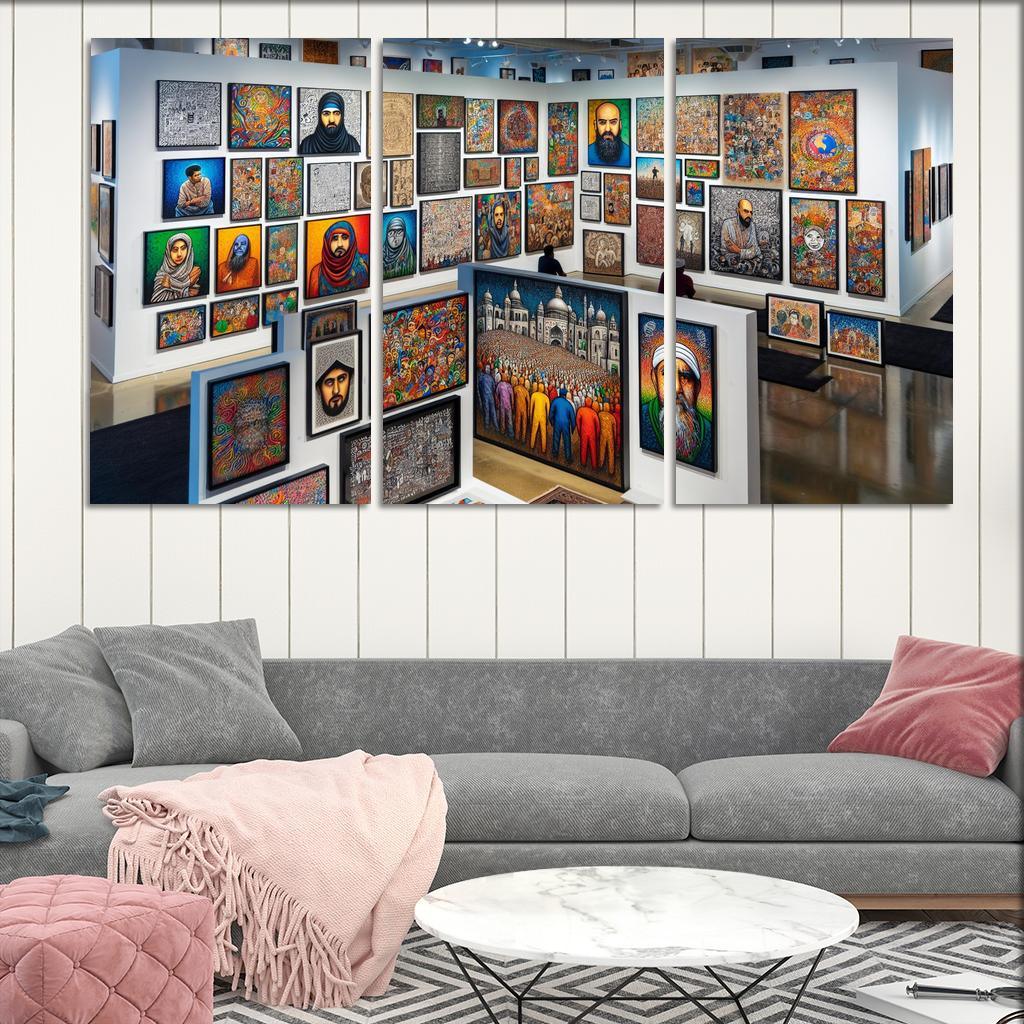 Fragments Of Reality Exploring Identity And Belonging Multi-panel Paintings