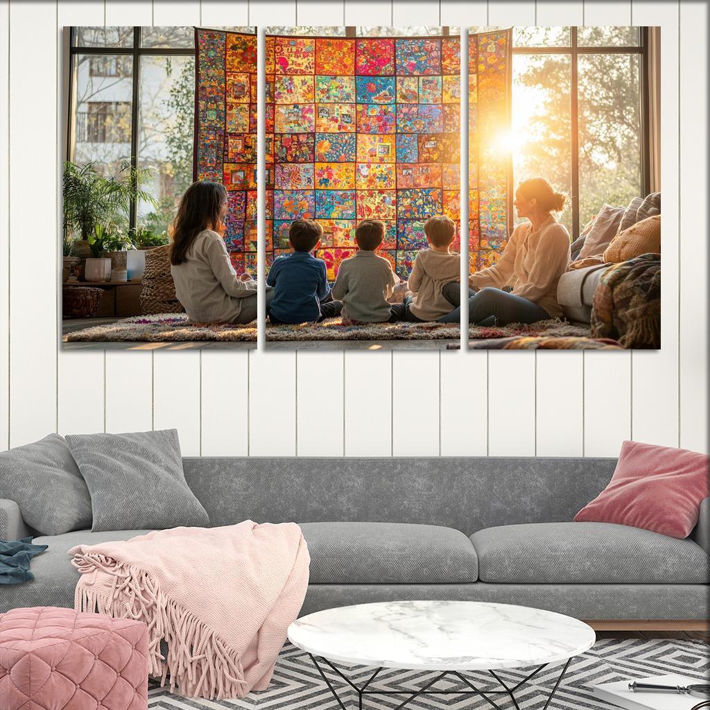 Woven Hearts The Tapestry Of Togetherness Custom Paintings Frame