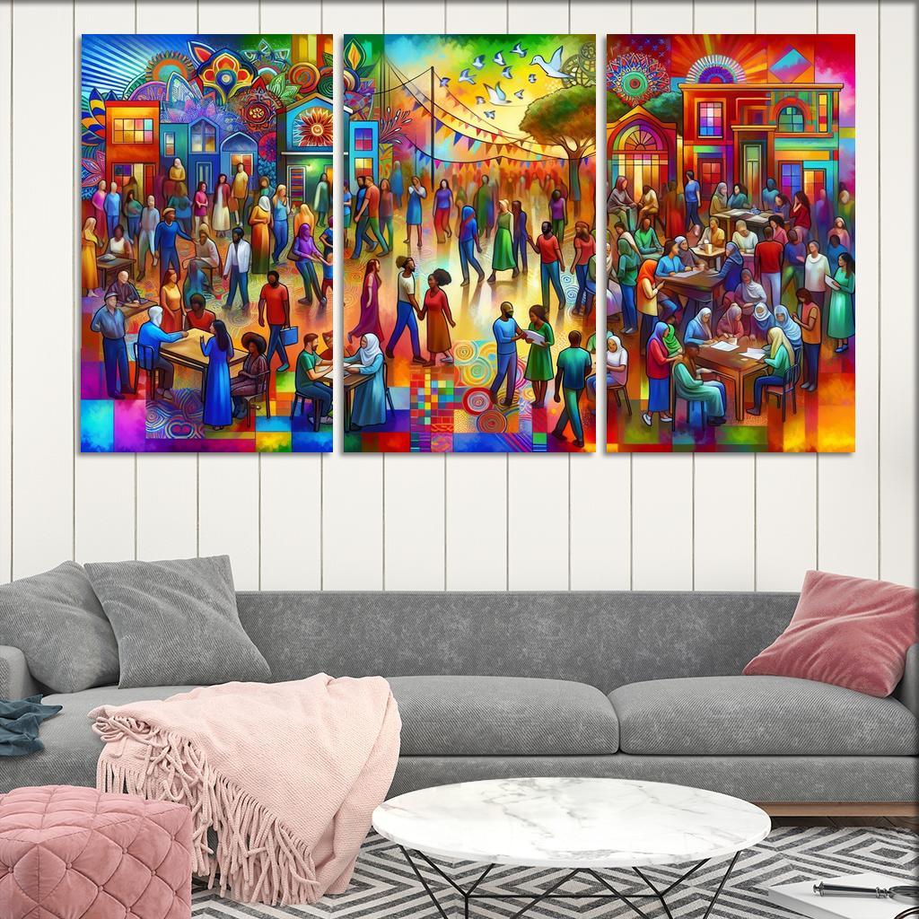 Ecosystems Of Connection Art For Community Building Framed Paintings