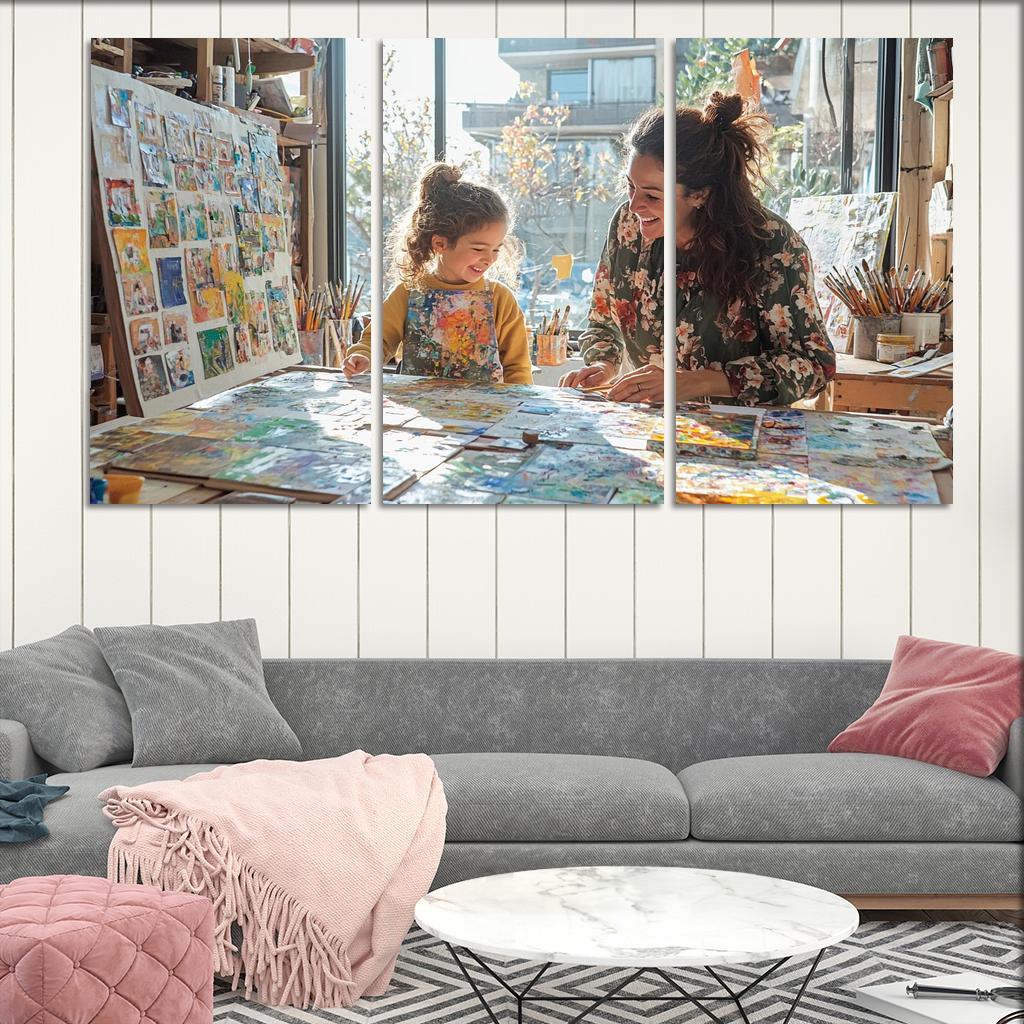 Canvas Of Memories Painting A Mothers Love One-piece Frames