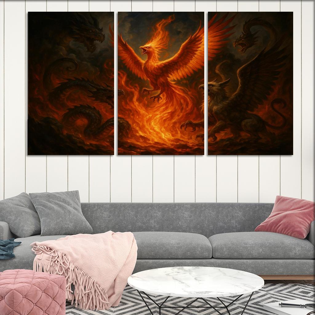Mythical Beasts - Legendary Creatures Framed Paintings