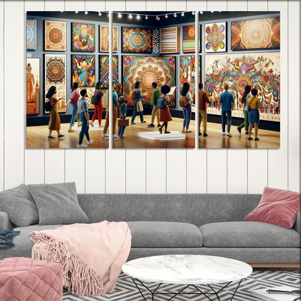 Bridging Cultures Artistic Expressions Of Unity Framed Paintings