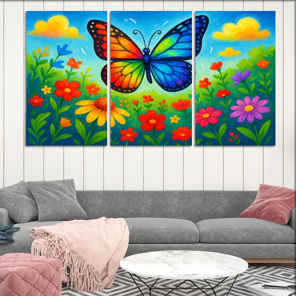 Radiant Rainbow Butterfly Quest Premium Artwork Frames