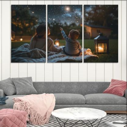 Beneath The Stars Nighttime Conversations Custom Paintings Frame