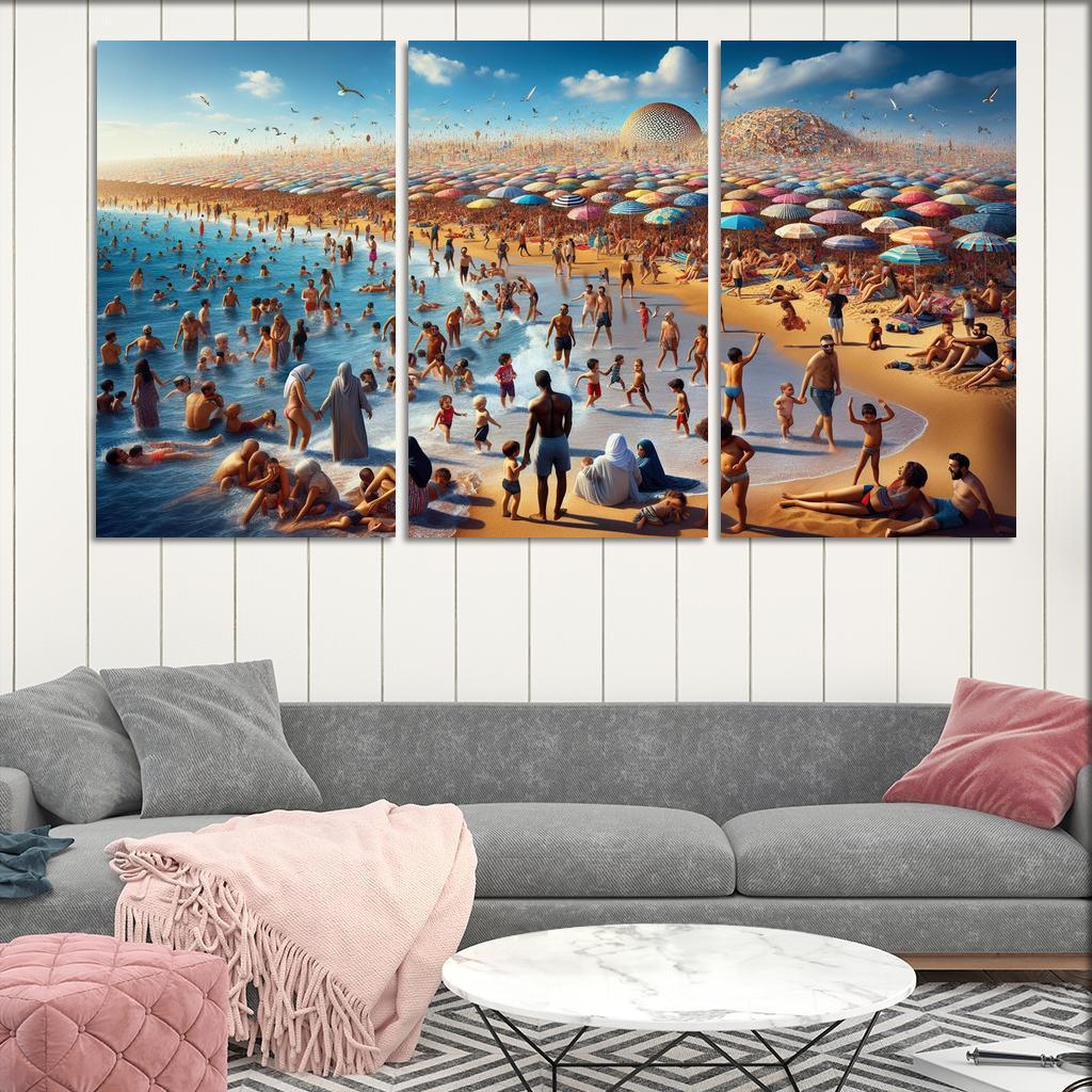 Sun-kissed Shore Custom Paintings Frame