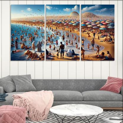 Sun-kissed Shore Custom Paintings Frame