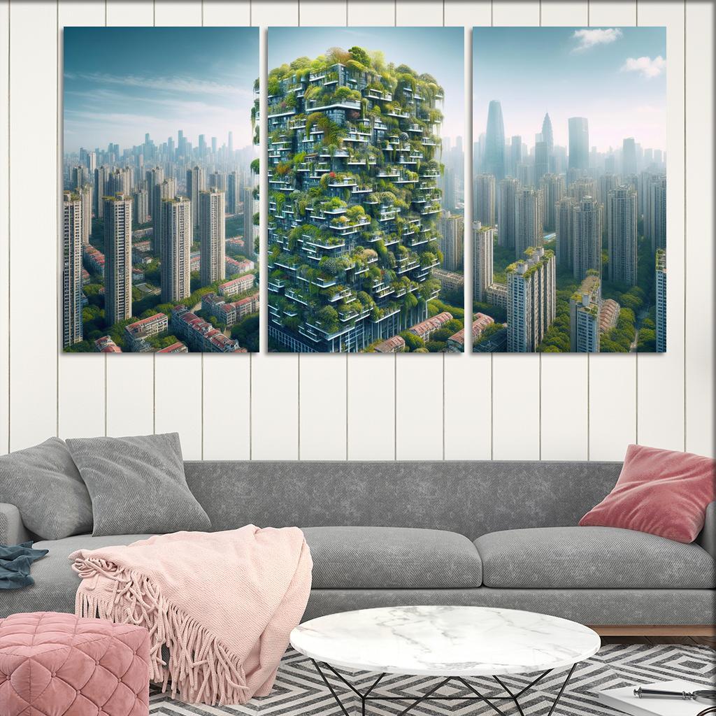 Vertical Forests Custom Paintings Frame