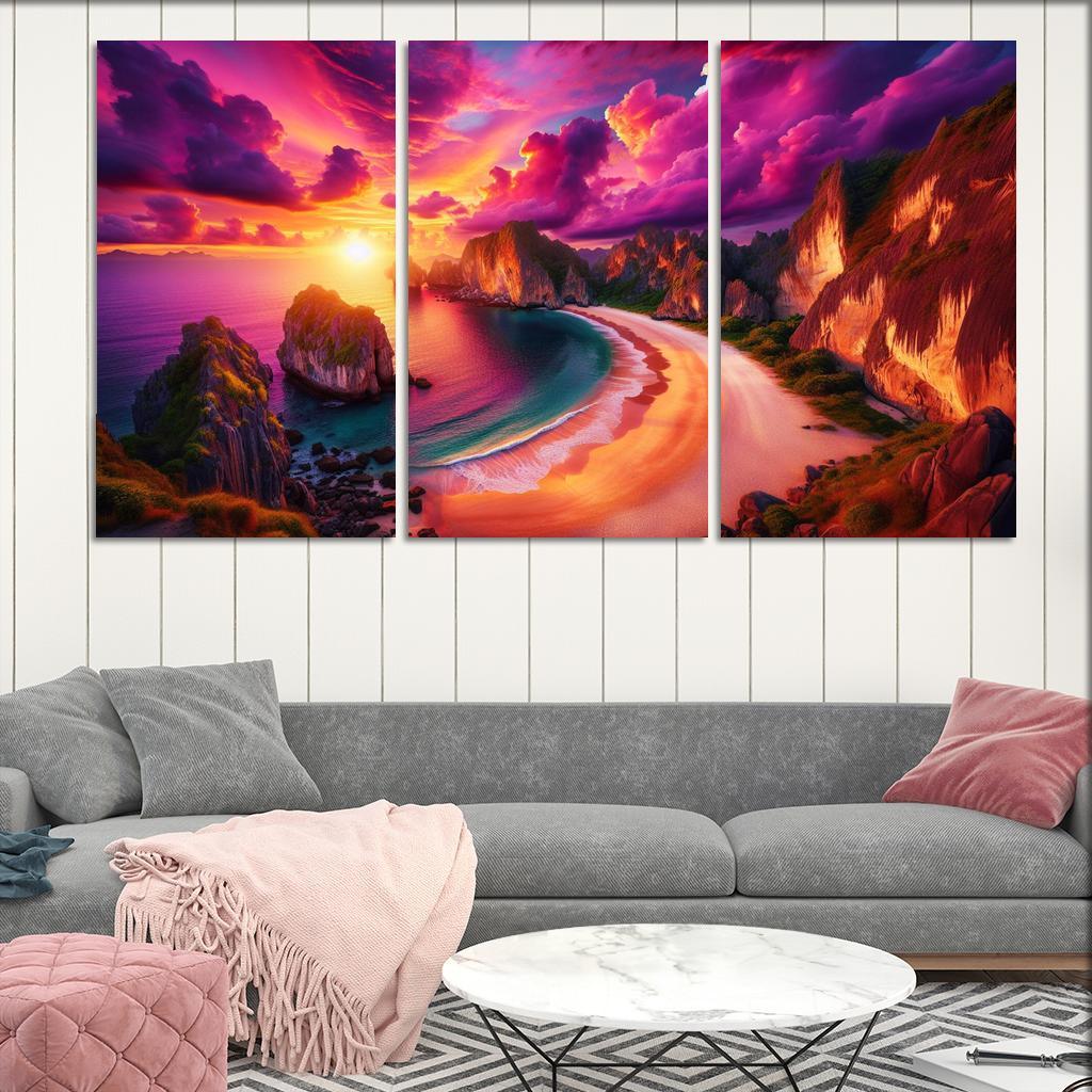 Sunset Ridge Beach Premium Artwork Frames