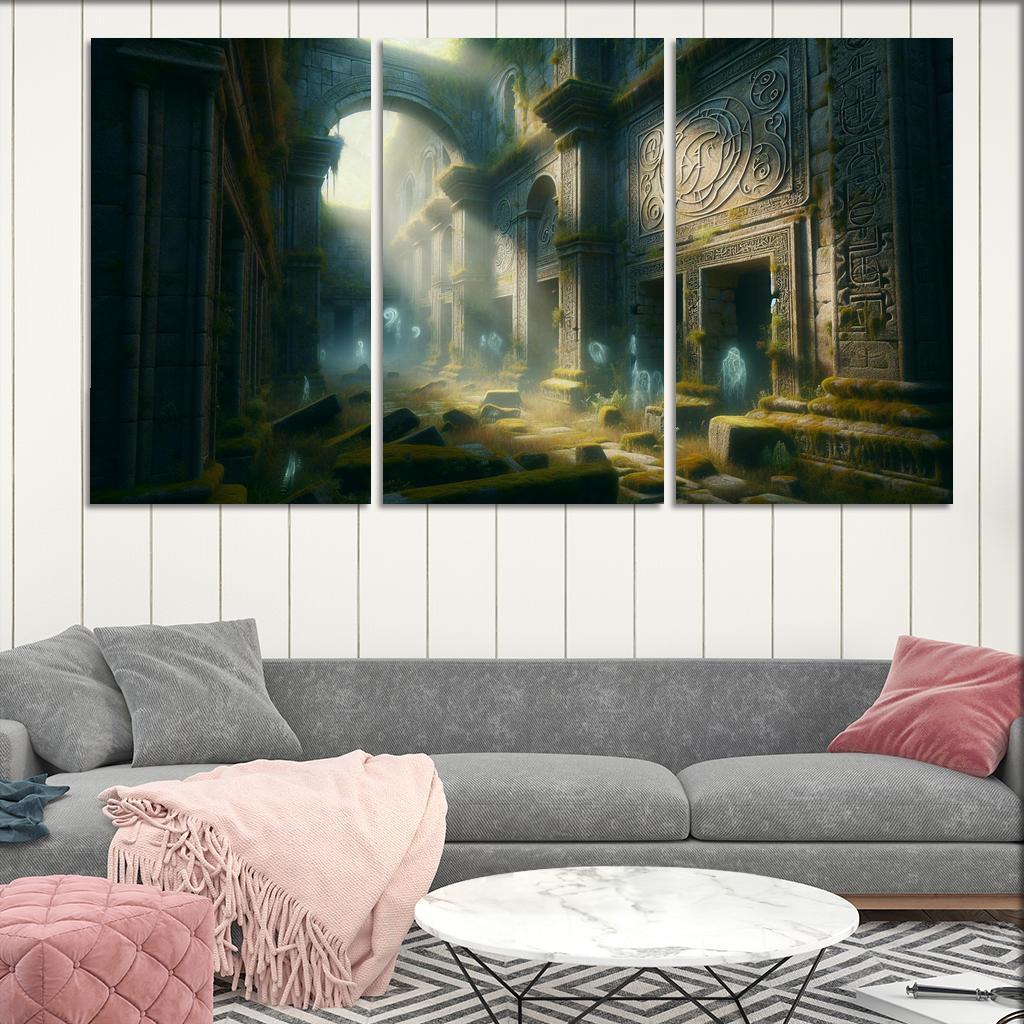The Forgotten Realm 3 Piece HD Canvas Wall Art-Original Frame